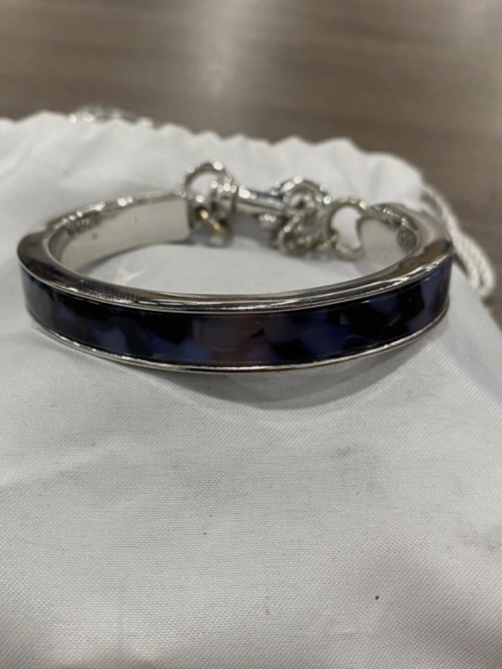 Coach Bracelet Blue And Gray With Silver